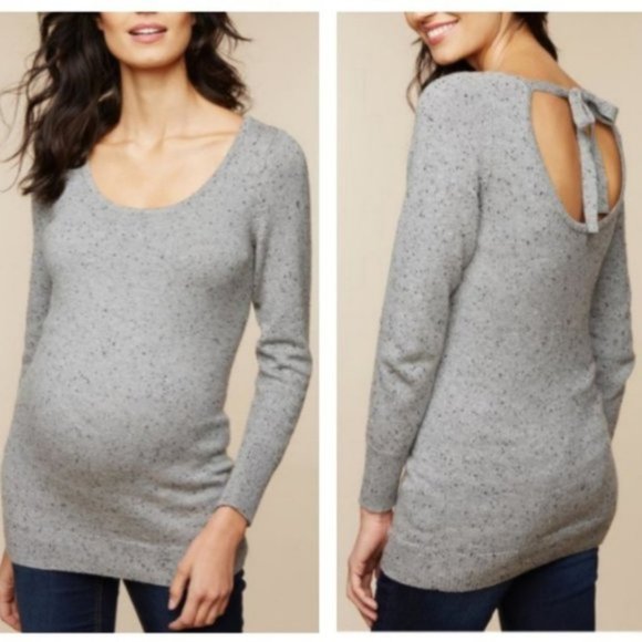 Motherhood Maternity Tops - Motherhood Maternity Tie Back Detail Sweater
